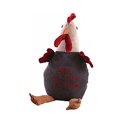 Aubry Gaspard Cale-porte poule en velours Home sweet home 27 cm gris.