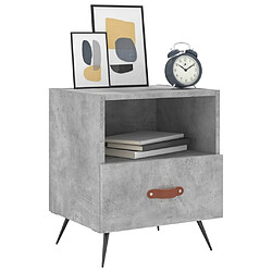 Avis Maison Chic Tables de chevet 2pcs - Table basse Table de nuit - gris béton 40x35x47,5cm bois d’ingénierie -MN80571