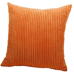 taie d'oreiller en velours côtelé de couleur unie canapé carré housse de coussin orange pas cher