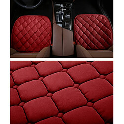 Avis Wewoo 3 PCS / Set luxueux coussin de couverture de siège de voiture chaud Universel avant arrière couvre housses de de chaise anti-dérapant tapis de pas de en peluche rouge