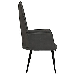 Avis vidaXL Chaise à oreilles Noir Toile