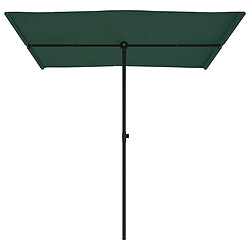 Avis vidaXL Parasol de jardin avec mât en aluminium 2x1,5 m Vert