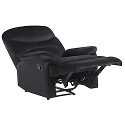 Beliani Fauteuil ESLOV Velours Noir pas cher