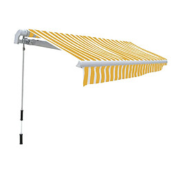 vidaXL Auvent pliable manuel 300 cm Jaune/blanc