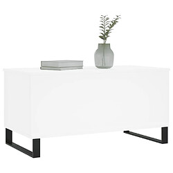 Avis vidaXL Table basse Blanc 90x44,5x45 cm Bois d'ingénierie