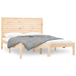 vidaXL Cadre de lit sans matelas 120x200 cm bois massif