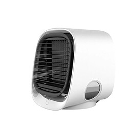 (Blanc) Climatiseur de Bureau Portable Mini Ventilateur de Refroidissement à Air USB Trois Modes Capacité d'eau de 300 ml pour le Bureau à Domicile