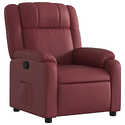 Maison Chic Fauteuil Relax pour salon, Fauteuil inclinable Rouge bordeaux Similicuir -GKD98715