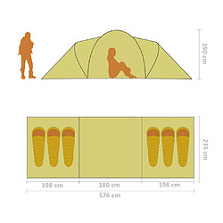 vidaXL Tente de camping pour 6 personnes bleu et bleu clair pas cher