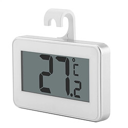 Wewoo Thermomètre de réfrigérateur LCD grand avec thermomètre numérique à aimant réglable (blanc) pas cher