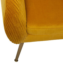 Avis Atmosphera, Createur D'Interieur Fauteuil en velours Solaro - Ocre