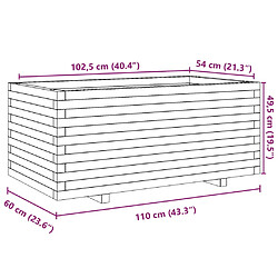 vidaXL Jardinière 110x60x49,5 cm bois massif de douglas pas cher