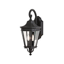 Elstead Lighting Applique murale extérieur Cotswold Verre,aluminium moulé sous pression Noir