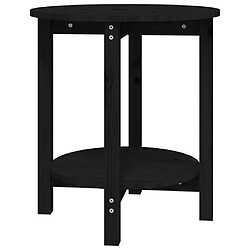 Maison Chic Table basse,Table Console Table d'appoint, Table pour salon Noir Ø 55x60 cm Bois massif de pin -MN51017