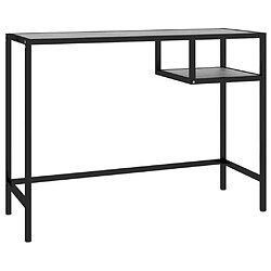 Maison Chic Bureau d'ordinateur solide,Table de travail Marbre noir 100x36x74 cm Verre trempé -GKD87155