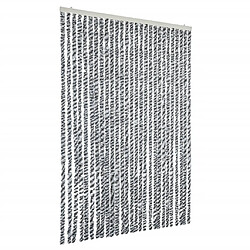 vidaXL Rideau anti-mouches gris et noir et blanc 118x220 cm chenille