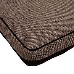 Matelas Mestizo pour chien, 65x50 cm, marron, bordure noire, Leon Standard ML-5-BRO-B-S