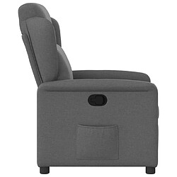 Avis vidaXL Fauteuil inclinable Gris foncé Tissu