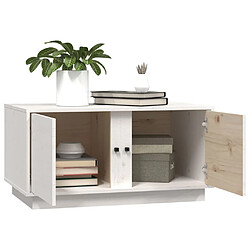 Acheter vidaXL Table basse Blanc 80x50x40 cm Bois massif de pin