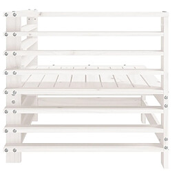 Acheter vidaXL Canapé d'angle de jardin blanc bois de pin massif