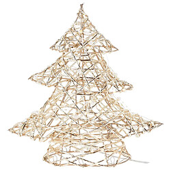 Sapin de Noël lumineux décoration de Noël or 20 LED 30 cm