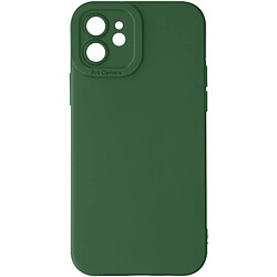 Avizar Coque pour iPhone 12 Silicone Mat Protection Caméra Vert