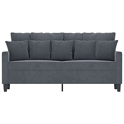 Avis Maison Chic Canapé à 2 places,Sofa de Salon,Canapé droit Gris foncé 140 cm Velours -GKD397174