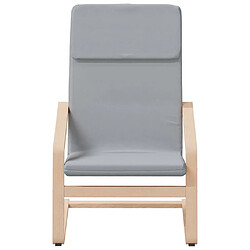 Avis vidaXL Chaise de relaxation avec repose-pied Gris clair Tissu