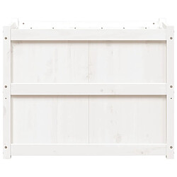 Maison Chic Jardinière,Bac à fleurs - pot de fleur blanc 90x50x70 cm bois de pin massif -GKD23822 pas cher