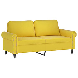 Acheter Maison Chic Ensemble de canapés 2 pcs avec coussins, Canapé droit Sofa pour Salon Jaune Velours -GKD317401