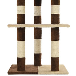 vidaXL Arbre à chat avec griffoirs en sisal 127 cm Beige et marron pas cher