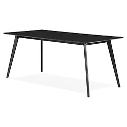 Alterego Table à manger / bureau design 'BARISTA' en bois noir - 180x90 cm pas cher