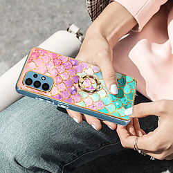 Avizar Coque Samsung Galaxy A32 Hybride Bague Maintien Motif Écaille Multicolore pas cher