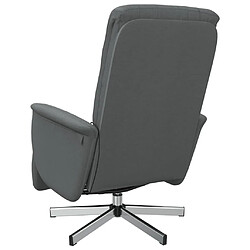 Acheter vidaXL Fauteuil inclinable de massage et repose-pieds gris foncé tissu