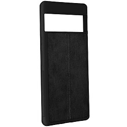 Avizar Coque Google Pixel 6 Pro Hybride Finition Effet Cuir Texturé Noir