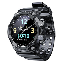 Avis Lokmat Attack 3 Smart Sports Watch 1.28 -in TFT TFT Full Touch Screen Bluetooth Call ECG Monitor multiple Mode Sports Musique Bluetooth / Assistance photo à distance Android / iOS Black