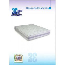 Inside 75 Matelas Eco-Confort Ressorts Ensaches 7 Zones 140*25*200cm