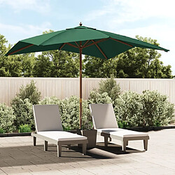 Maison Chic Parasol Jardin | Parasol de jardin avec mat en bois vert 300x300x273 cm - GKD49028