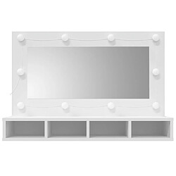 Avis vidaXL Armoire à miroir avec LED blanc 90x31,5x62 cm