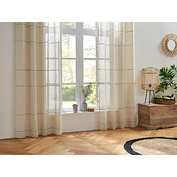 Atmosphera, Createur D'Interieur Voilage Indi en polyester avec 8 œillets - 240x140 cm - beige