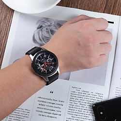 Acheter Bracelet en cuir véritable universel 20mm noir pour votre Samsung Galaxy Watch 42mm