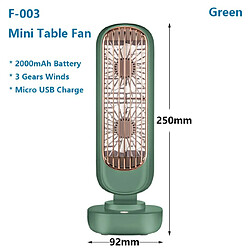 Avis Universal Ventilateur mini rack avec batterie 2000mAh port USB Ventilateur double rack lame Bureau et ventilateur portable pour le travail, l'étude, le sommeil