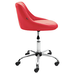 Avis Decoshop26 Tabouret de travail confortable pour cabinet médical salon de beauté en PVC rouge pivotant et réglable 10_0003226