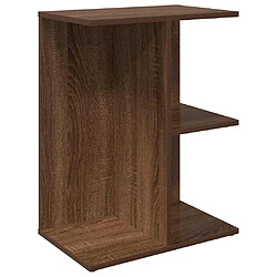 vidaXL Table de chevet chêne marron 46,5x29x61 cm bois d'ingénierie