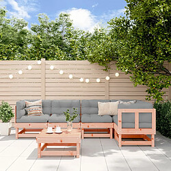 vidaXL Salon de jardin 6 pcs bois massif douglas