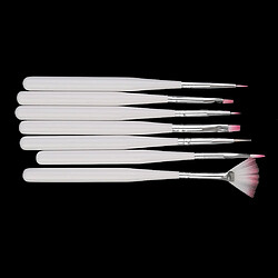 Set de 7pièces Brosse à Ongle Dessin Peinture Pinceaux Nail Art Crayons Stylos de ongle pas cher