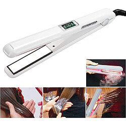 Acheter Chrono Lisseur de cheveux, coquille de cheveux infrarouge perte de fer outils de coiffure en fer endommager le styler de soins capillaires(Blanc)