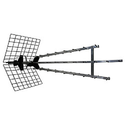 Antenne d'extérieur Trinappe amplifiée 57 dB UHF 4K HD Metronic 415049 + Amplificateur TV TNT Intérieur 8 S Filtre 4G Blanc 372018