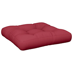 Avis vidaXL Coussins de palette lot de 2 rouge bordeaux tissu