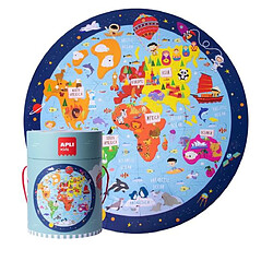 Apli Agipa Puzzle Circulaire carte du monde